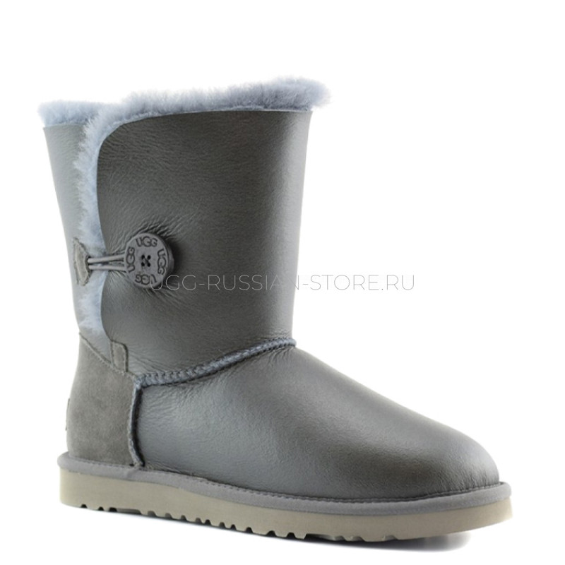UGG Bailey Button Metallic Grey 22