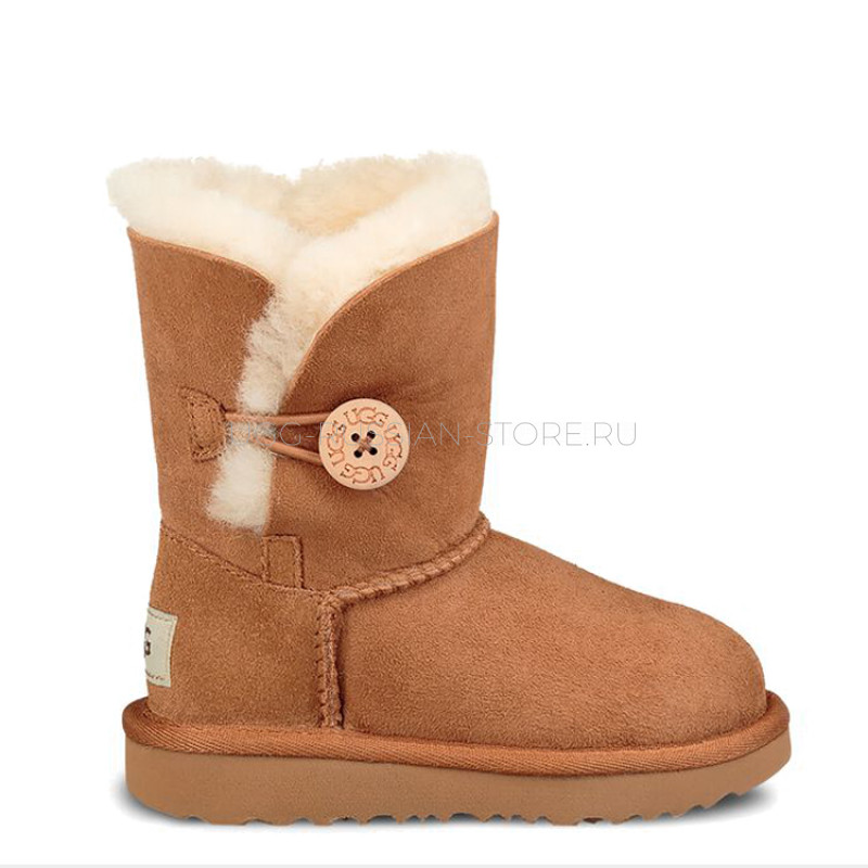 UGG KIDS Bailey Button Chestnut 11
