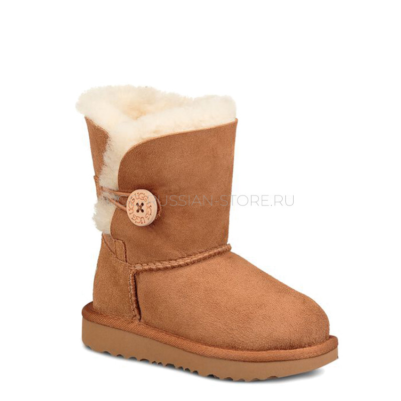 UGG KIDS Bailey Button Chestnut 22