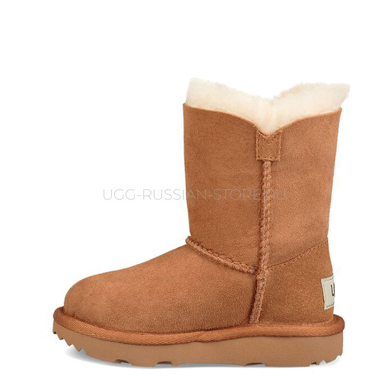 UGG KIDS Bailey Button Chestnut 22