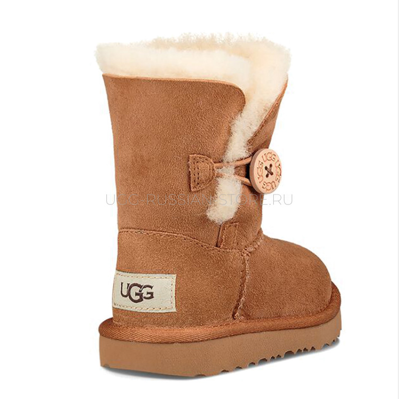 UGG KIDS Bailey Button Chestnut 22