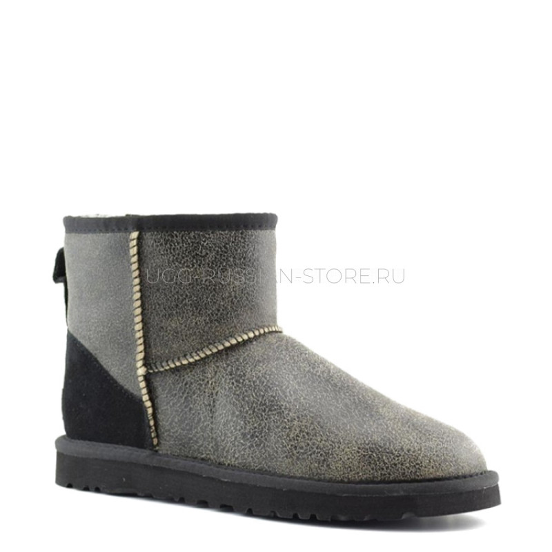 UGG MENS Classic Mini Bomber Black 22