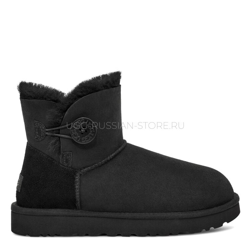 UGG Mini Mini Bailey Button Black 11