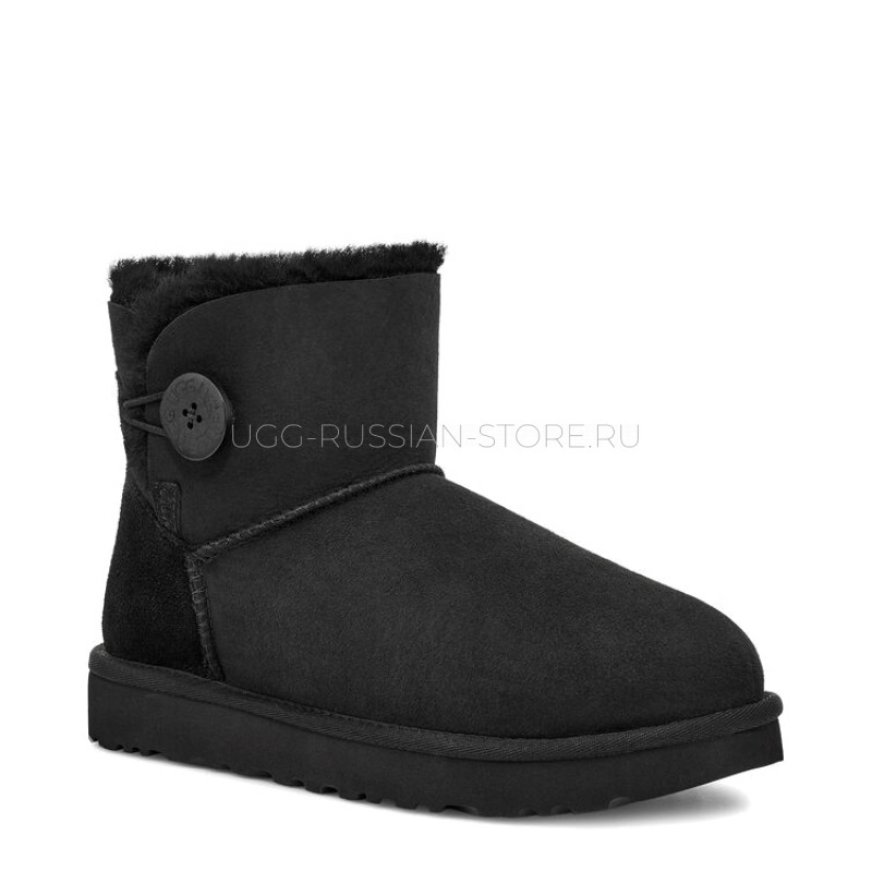 UGG Mini Mini Bailey Button Black 22