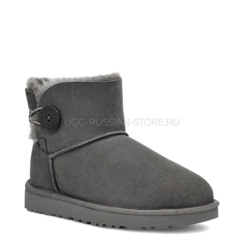 UGG Mini Bailey Button Grey 22