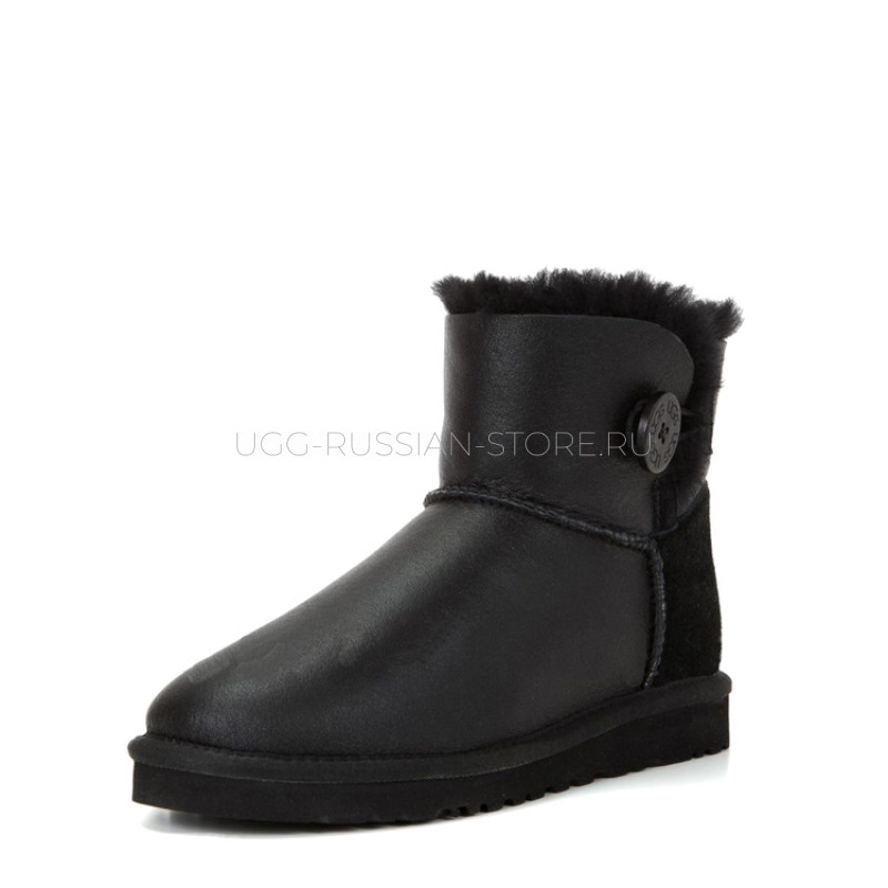 UGG Bailey Button Mini Metallic Black 22