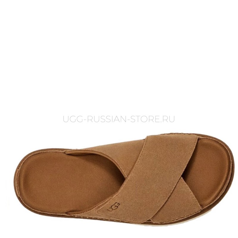 UGG Goldenstar Cross Slide Chestnut 22