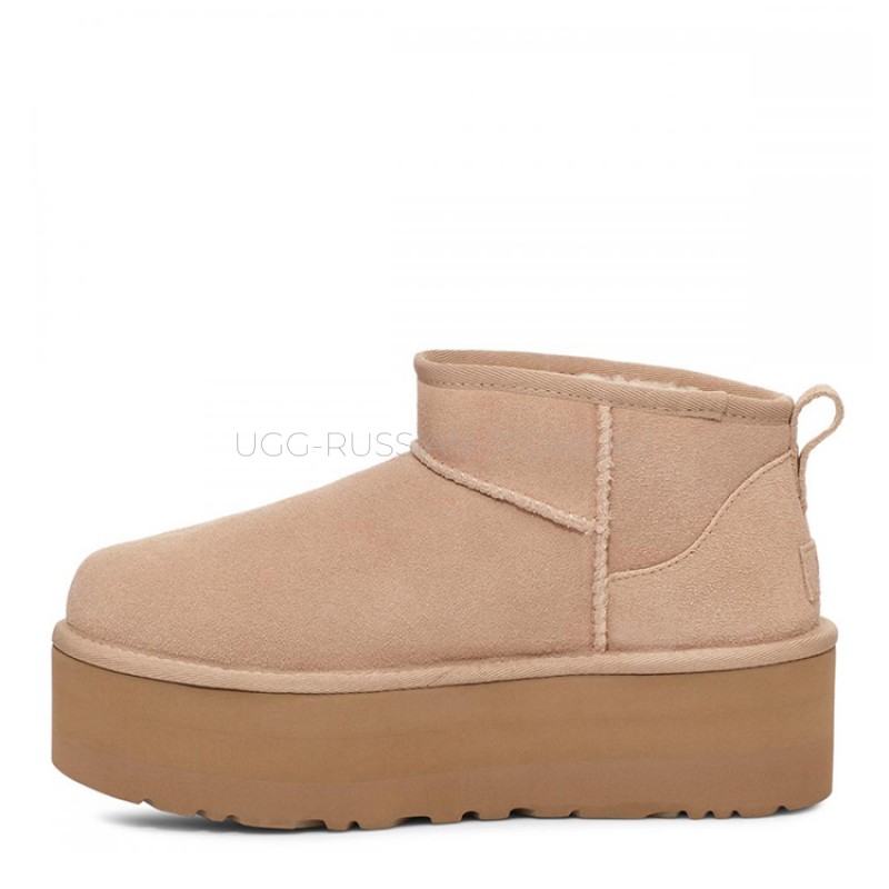 UGG Ultra Mini Platform Boot Sand 22