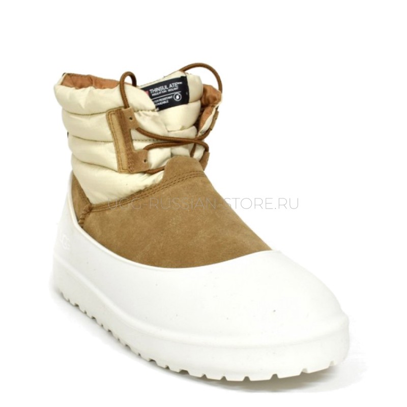 UGG Mens Classic Mini Lace-Up Weather White Chestnut 22