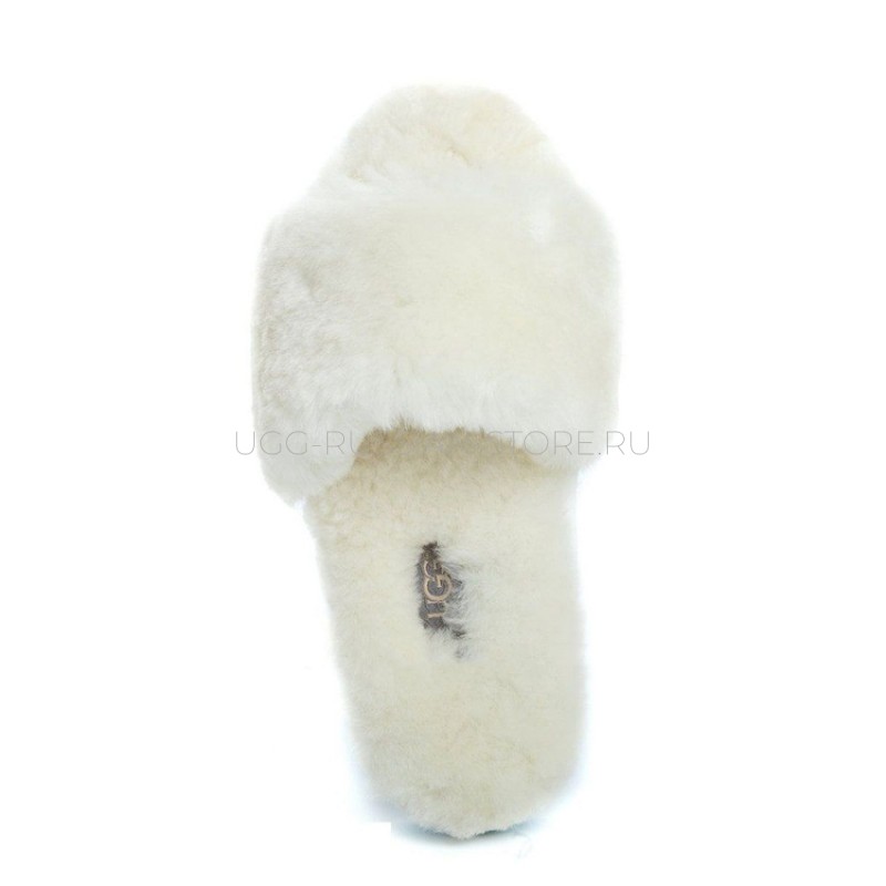 UGG Fluff Slide Slippers White 22