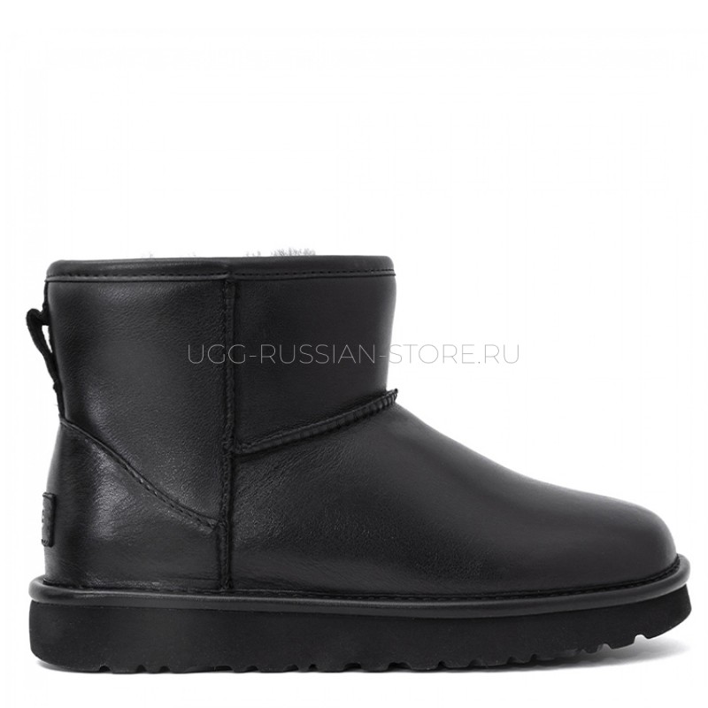 UGG Classic Mini Leather Black 11