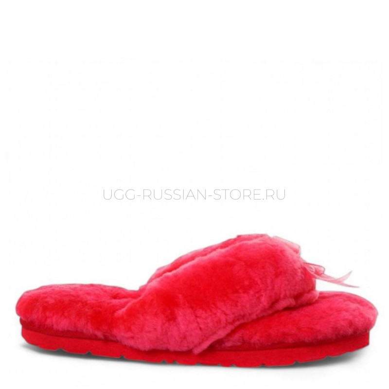 UGG Fluff Flip Flop II Watermelon Red 11
