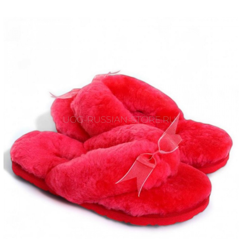 UGG Fluff Flip Flop II Watermelon Red 22