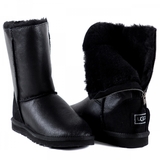 UGG Classic Short Zip Metallic Black