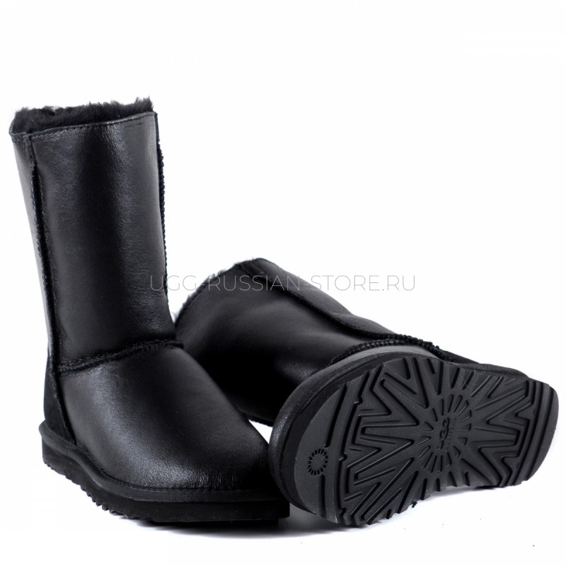 UGG Classic Short Zip Metallic Black 22