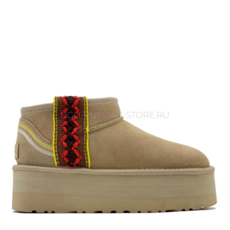 UGG Classic Ultra Mini Braid Platform Sand 11