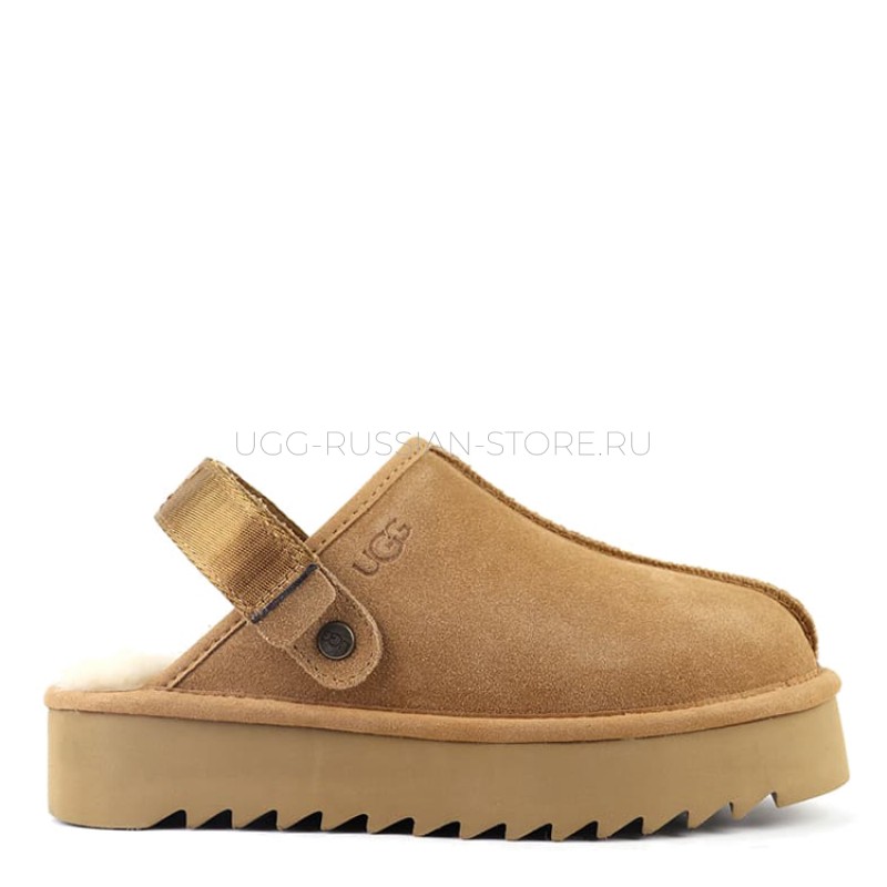 UGG Goldenstar Clog Platform Chestnut 11