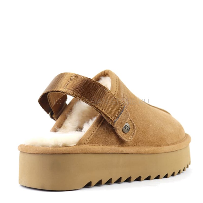 UGG Goldenstar Clog Platform Chestnut 22