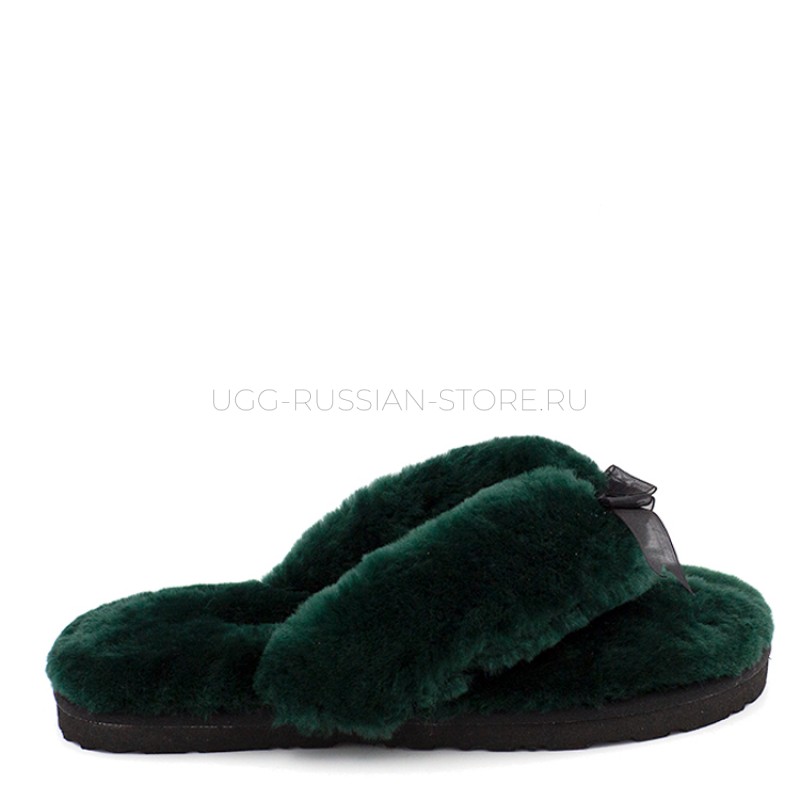 UGG Fluf Fflip Flop Dark Green 11