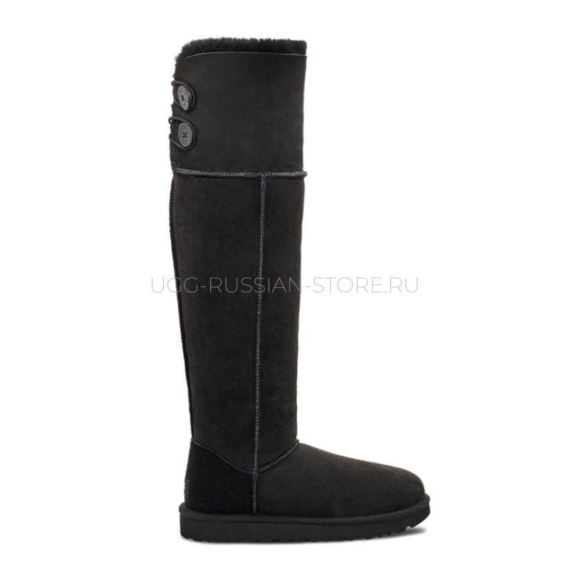 UGG Over The Knee Bailey Button 2 Black 11