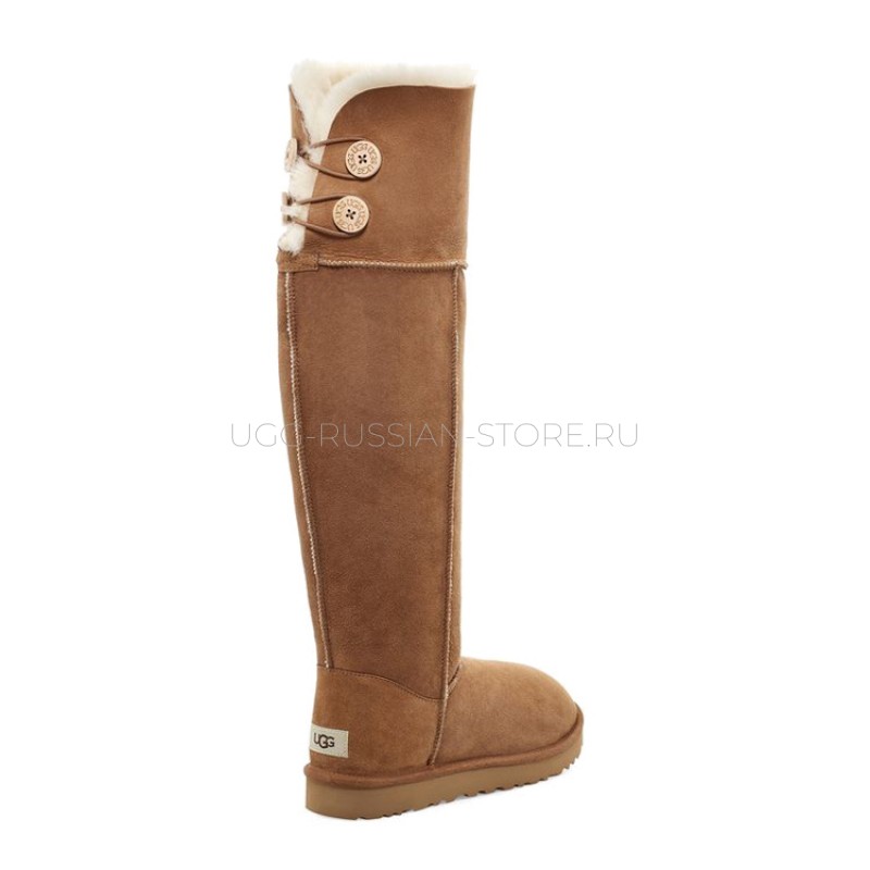 UGG Over The Knee Bailey Button 2 Chestnut 11