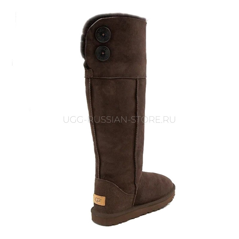 UGG Over The Knee Bailey Button 2 Chocolate 11