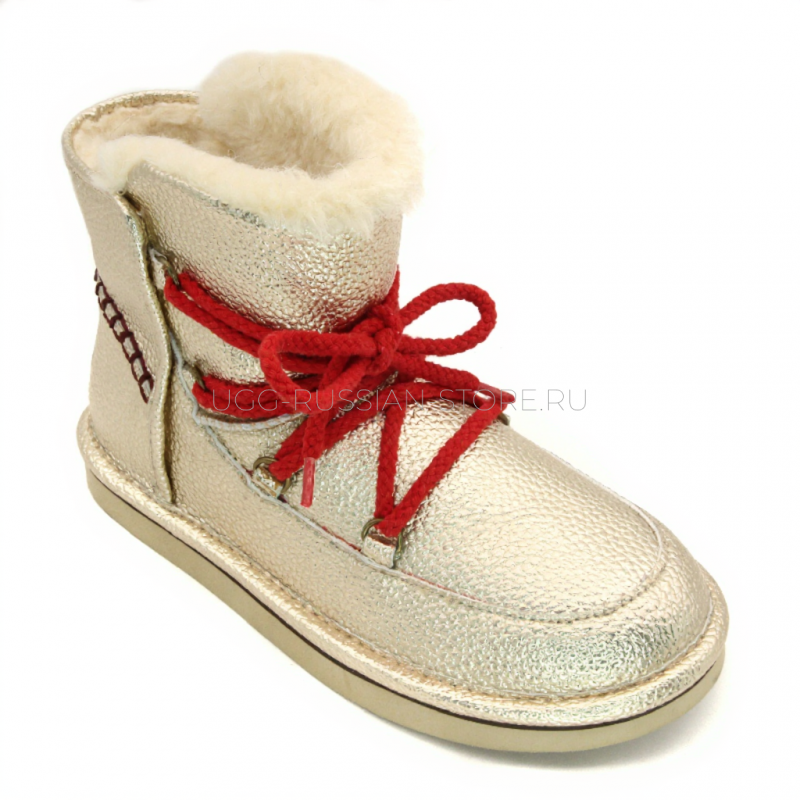 UGG Jimmy Choo Louge  Leather Gold Mini 11