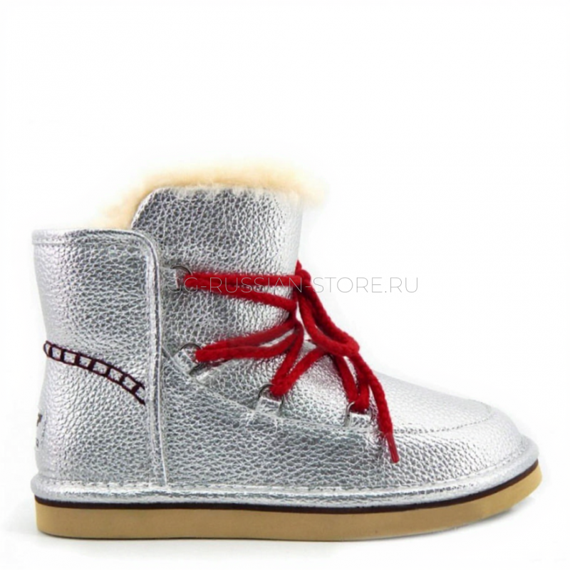 UGG Jimmy Choo Louge  Leather Silver Mini  11