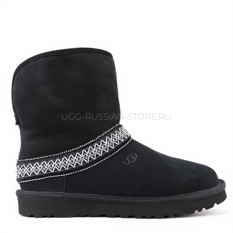 UGG Classic Short Crescent Black 11