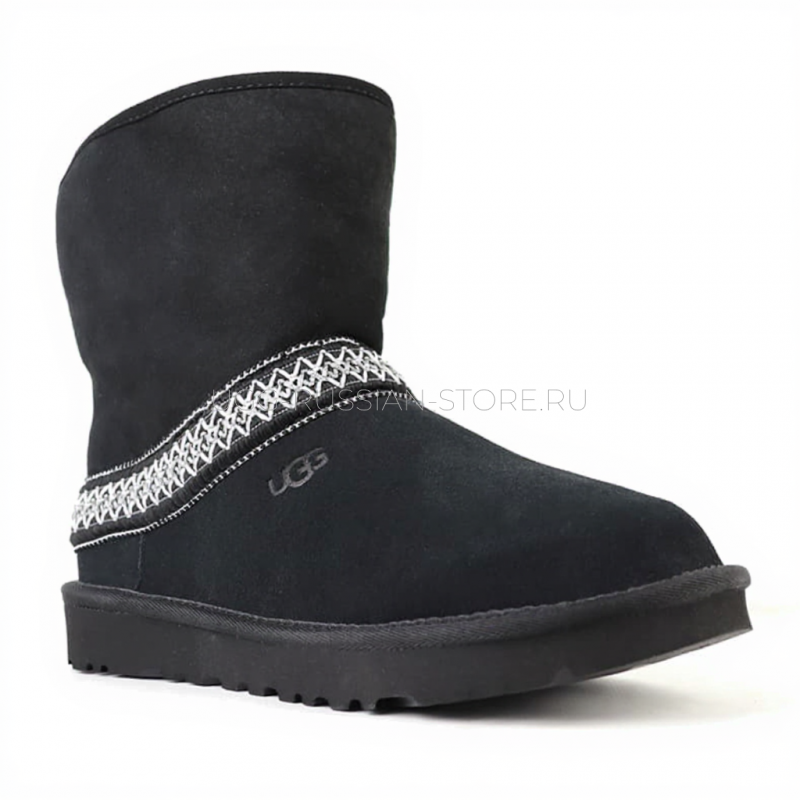 UGG Classic Short Crescent Black 22